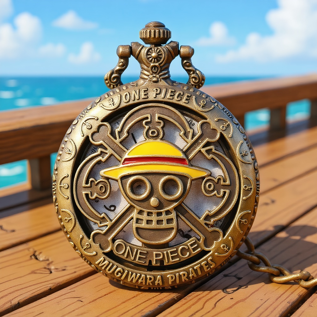Vintage Pocket Watch - Jam Saku Anime One Piece, Jam