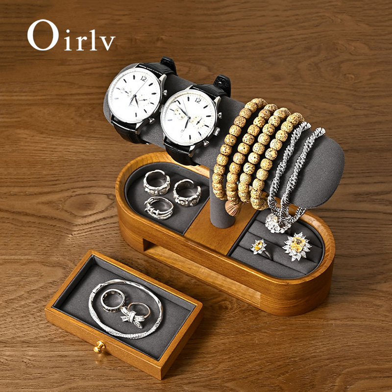Jewelry And Watches Box - Oirlv Rak Organizer Jam Tangan Kayu