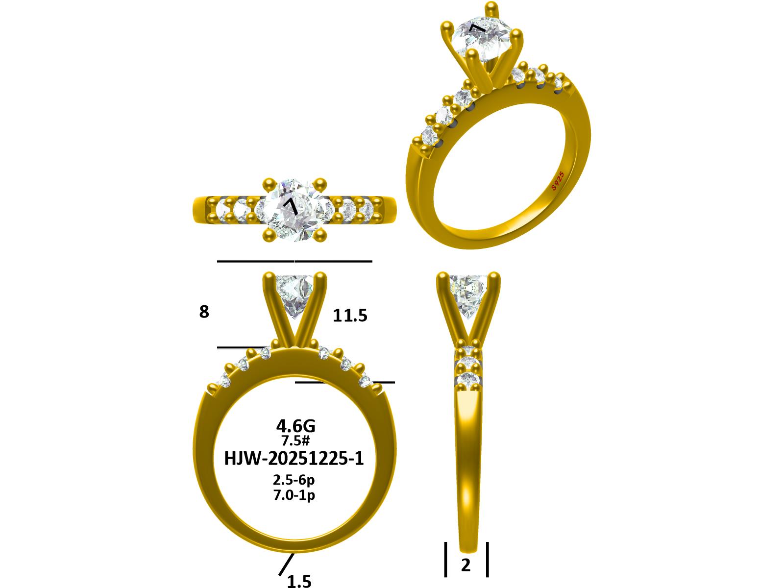 Moissanite Ring - Produk Kustom Smyoue Produk Kustom Produk