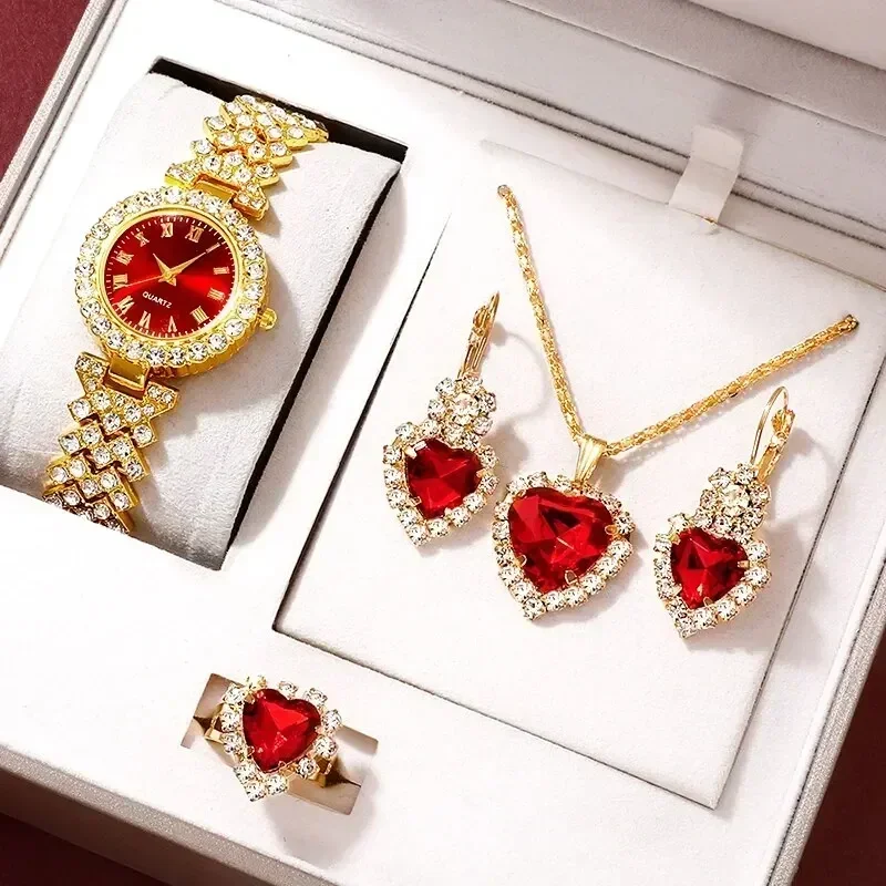 Jewelry Clasp Watches - Jam tangan mewah emas wanita, Set