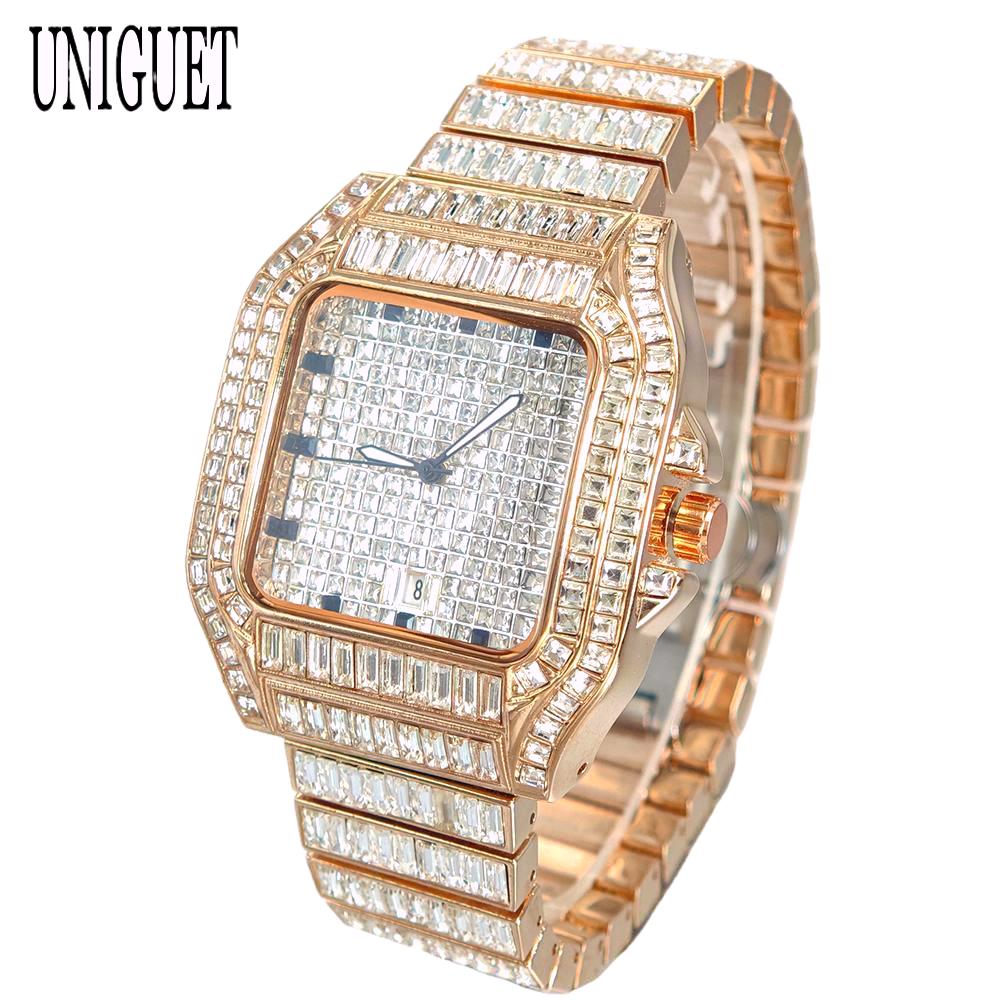 Jewelry Clasp Watches - Jam Tangan UNIGUET Rose Ice Square
