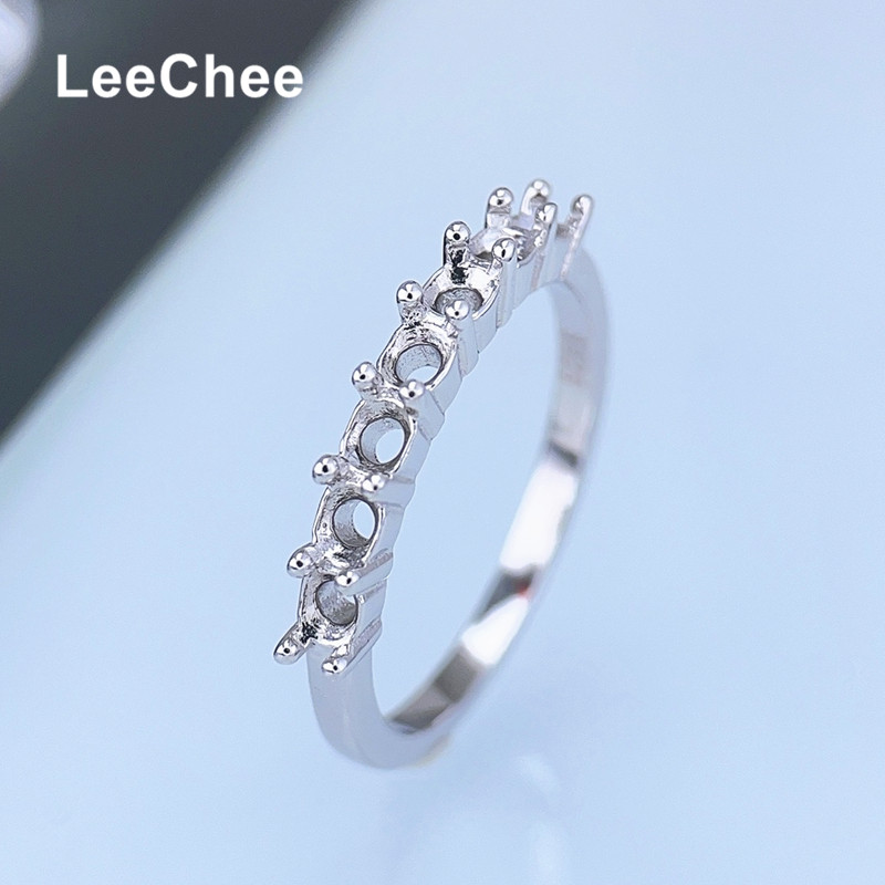 Moissanite Ring - Pengaturan Cincin Pita Tetap untuk Moissanite