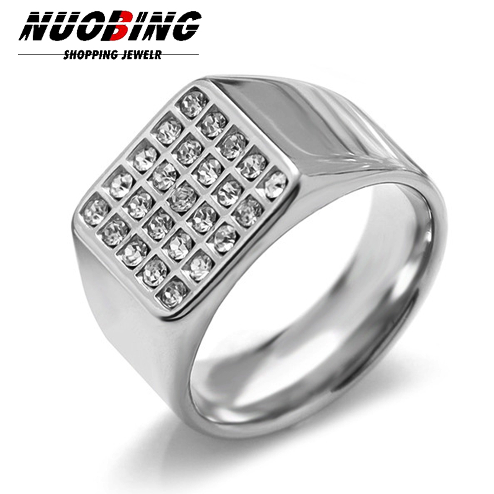 Moissanite Ring - Cincin Signet Zirkonia Kubik Berkilau 14mm