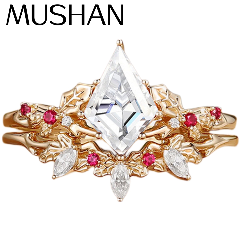 Moissanite Ring - Perhiasan Khusus MUSHAN Cincin Perak Sterling