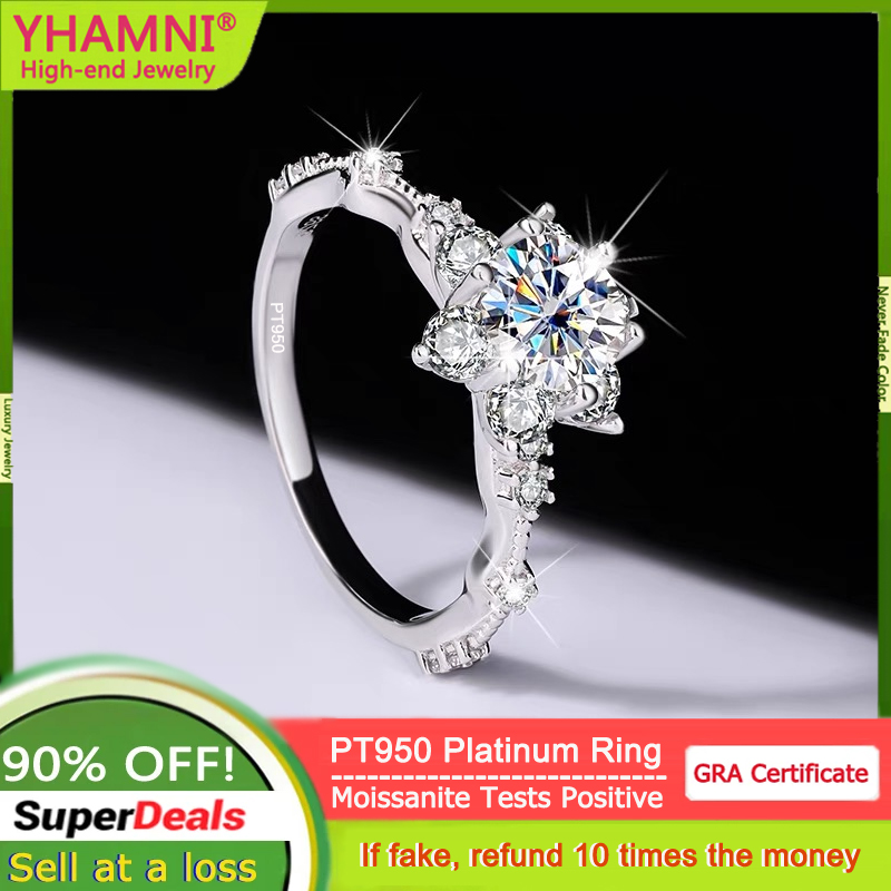Cincin Pertunangan YANHUI Real - Moissanite Ring ulasan dan harga