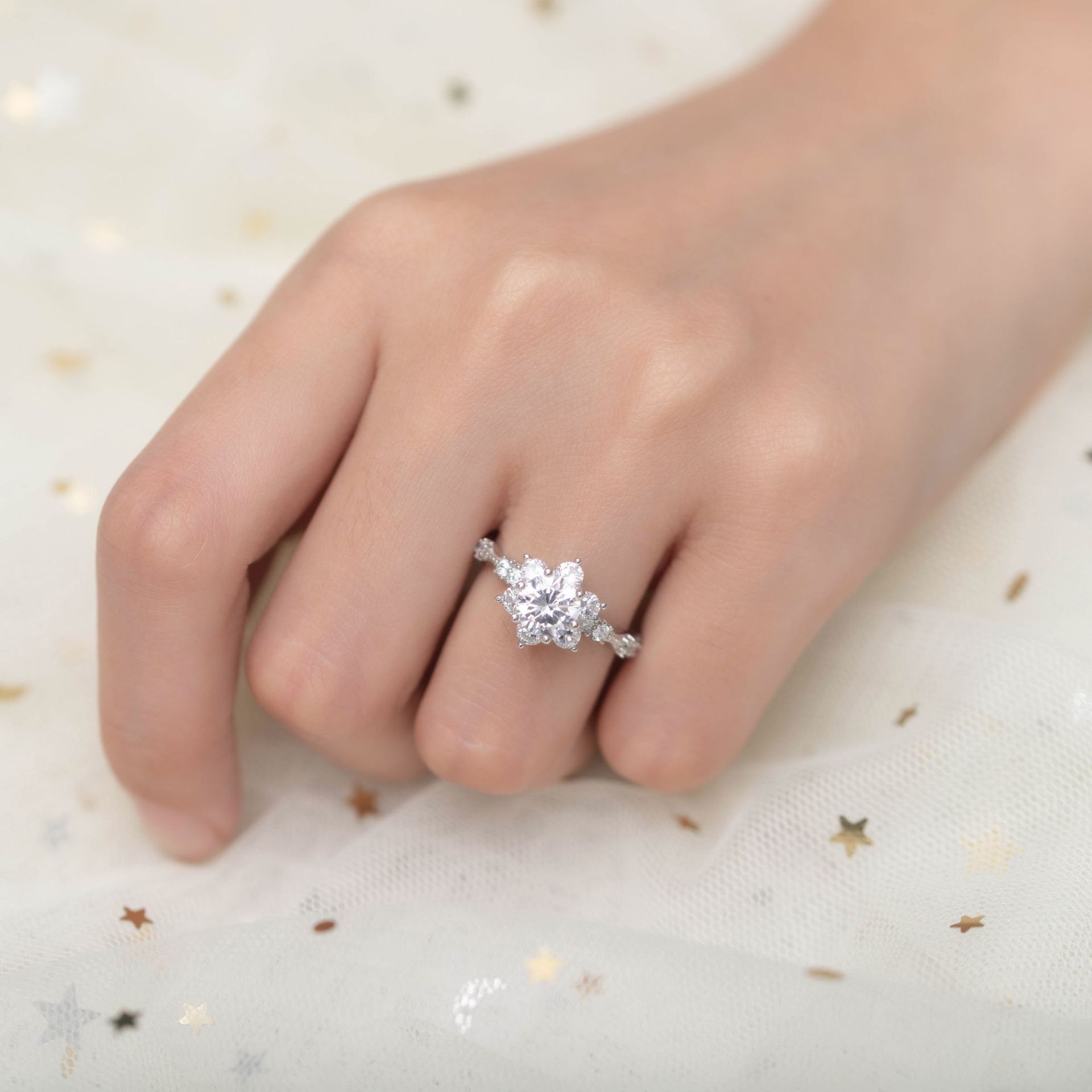 Cincin Pertunangan YANHUI Real - Moissanite Ring ulasan dan harga