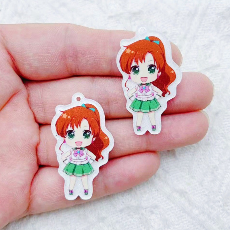 10 Buah Aksesori Kartun Akrili - Drop Earrings ulasan dan harga