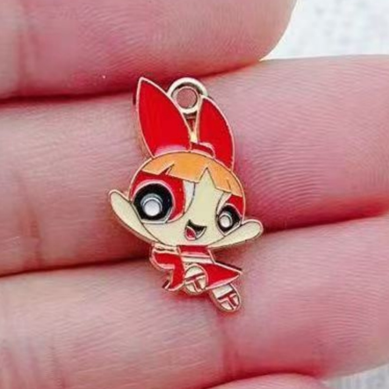 10 Buah Liontin Gadis Kartun B - Drop Earrings ulasan dan harga