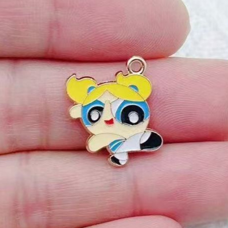 10 Buah Liontin Gadis Kartun B - Drop Earrings ulasan dan harga