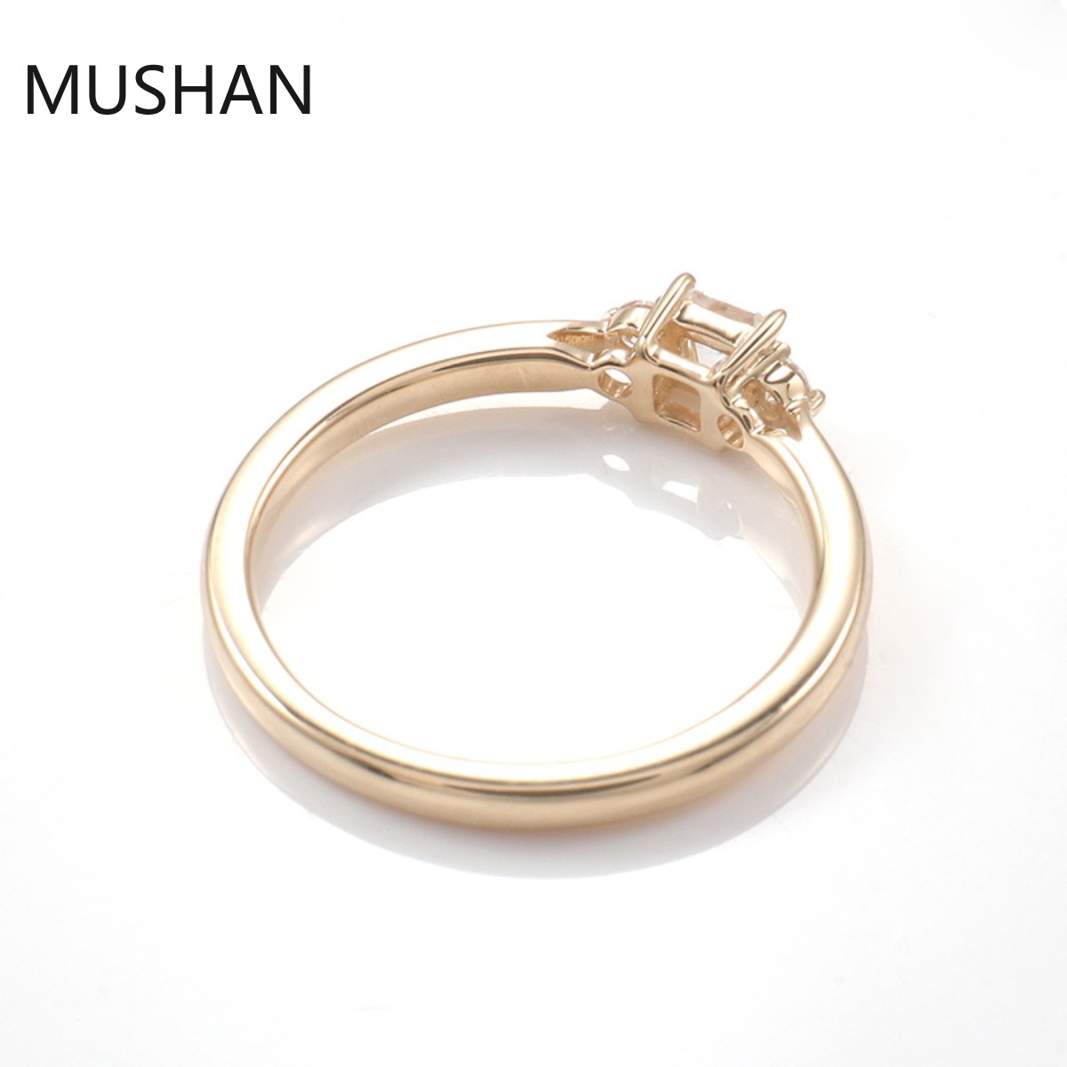 Cincin Emas Mewah MUSHAN 14K 1 - Moissanite Ring ulasan dan harga