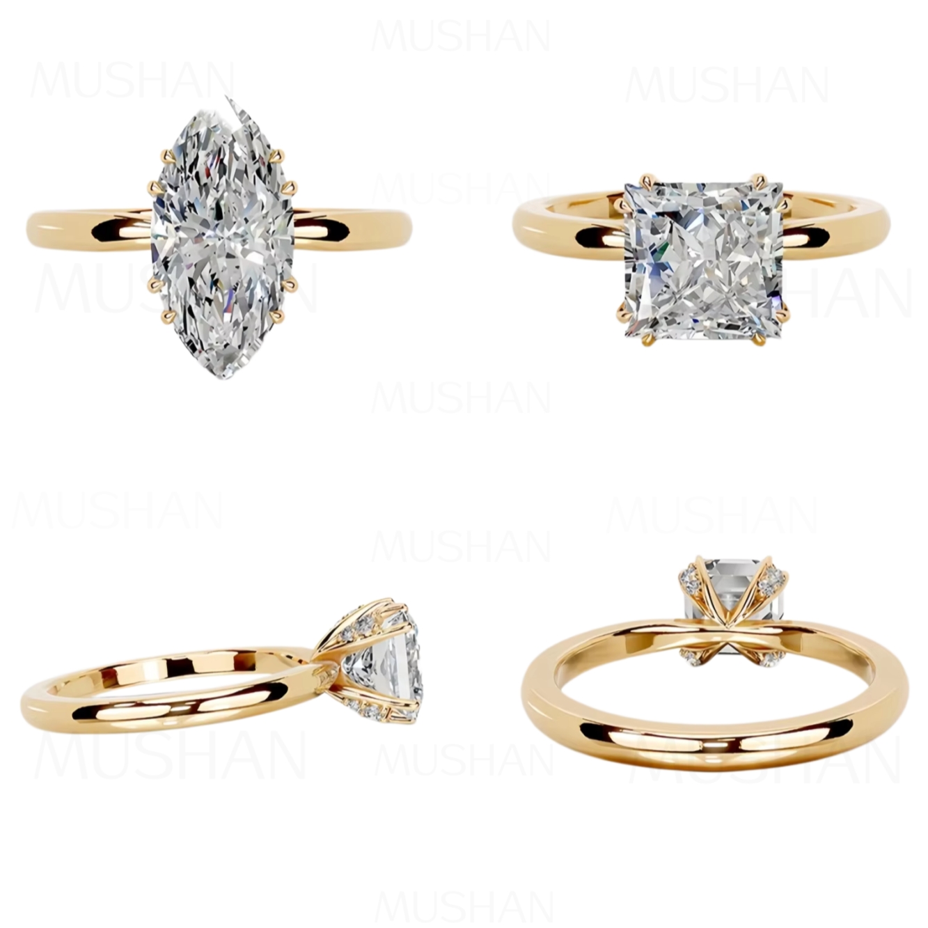 Cincin Pernikahan MUSHAN Perhi - Moissanite Ring ulasan dan harga