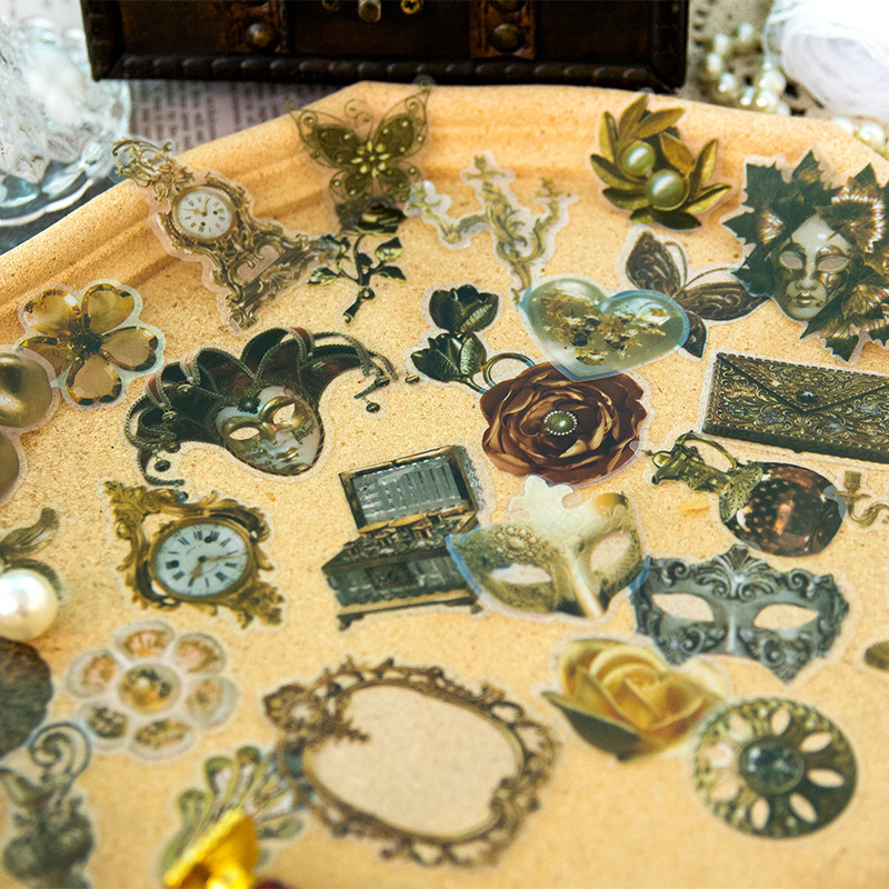 30 - Lembar Stiker Label Baran - Vintage Pocket Watch ulasan dan harga