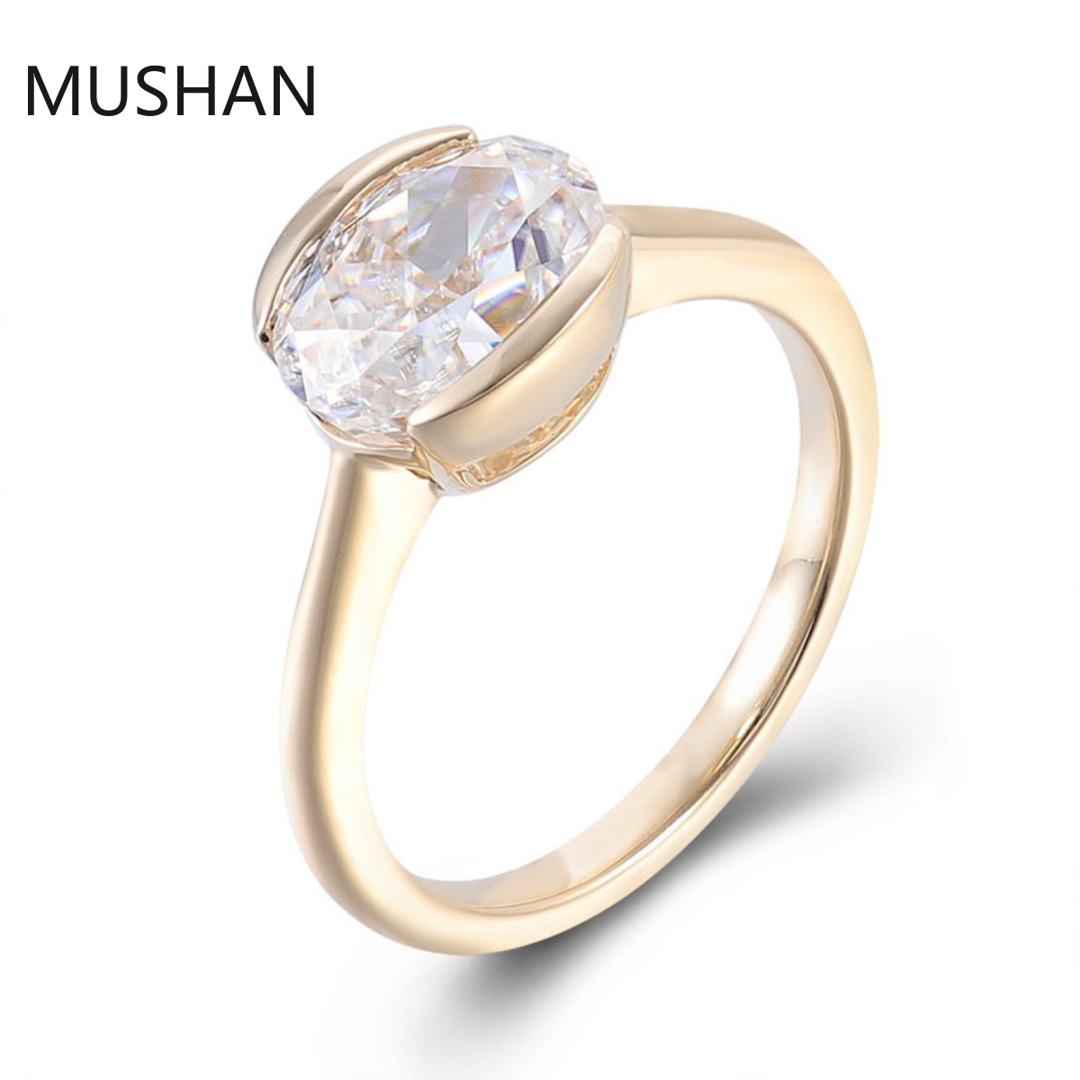 Cincin Emas 14K 18K Desainer M - Moissanite Ring ulasan dan harga