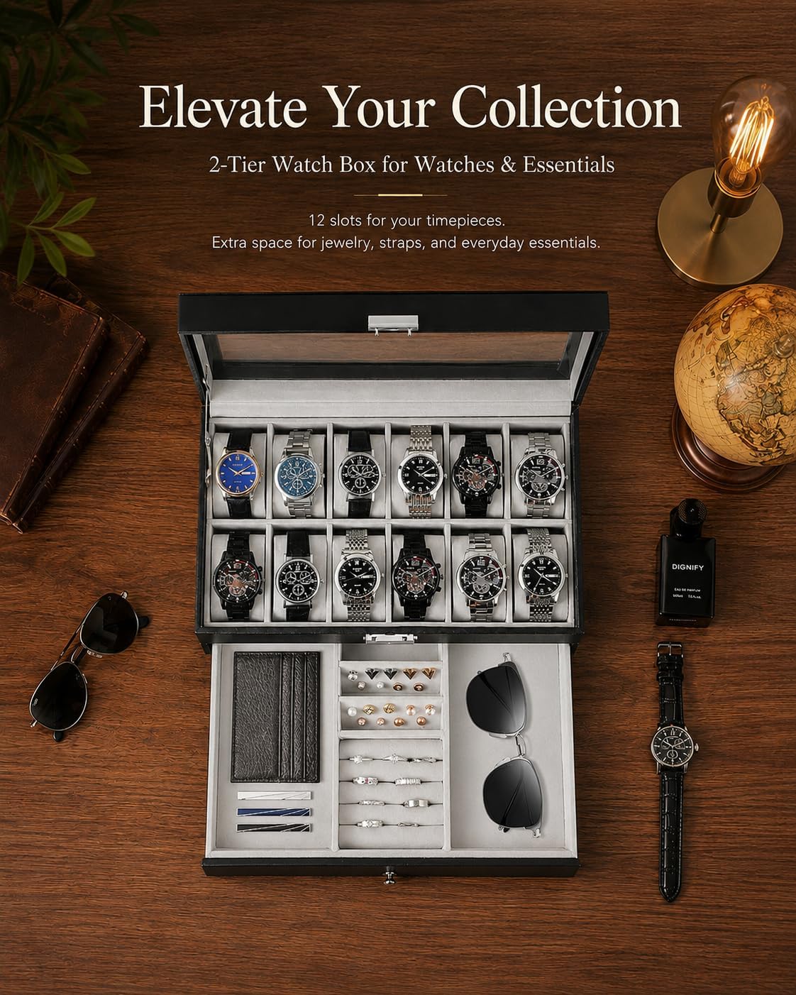 Kotak Penyimpanan Jam Tangan u - Jewelry And Watches Box ulasan dan harga