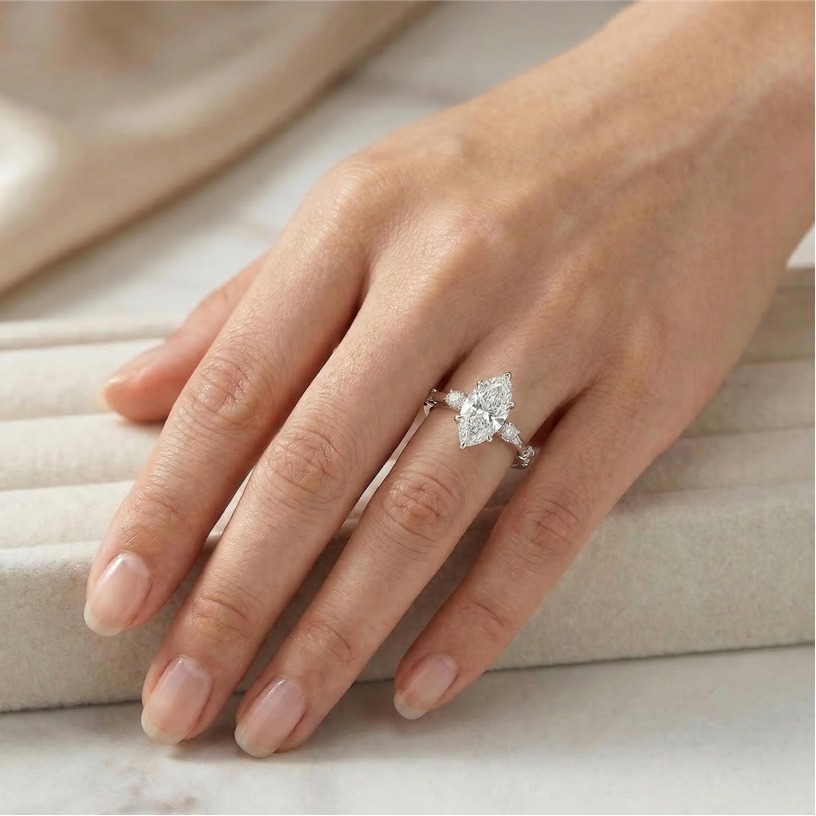 Perhiasan Kustom MUSHAN Cincin - Moissanite Ring ulasan dan harga