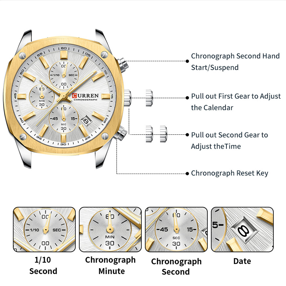 CURREN Jam Tangan Olahraga Pri - Jewelry For Watches ulasan dan harga