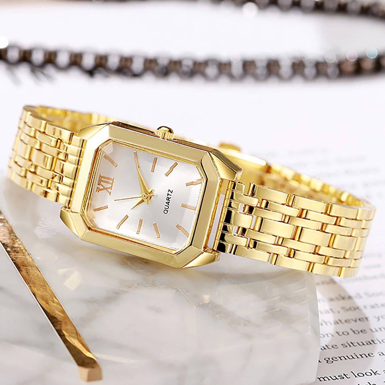Jam tangan kuarsa ringkas dan  - Jewelry Clasp Watches ulasan dan harga