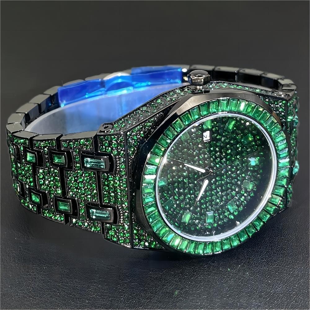 Jam tangan berlian hijau Hip H - Jewelry Clasp Watches ulasan dan harga