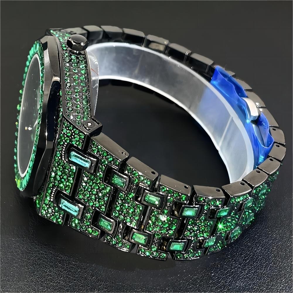 Jam tangan berlian hijau Hip H - Jewelry Clasp Watches ulasan dan harga