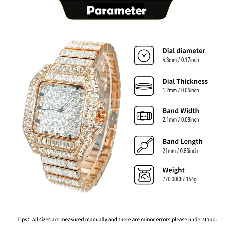 Jam Tangan UNIGUET Rose Ice Sq - Jewelry Clasp Watches ulasan dan harga